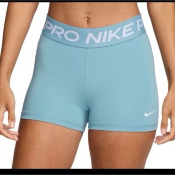 2/$20 Nike Pro Women's Light Blue Athletic Shorts-xl - Picture 2 of 8